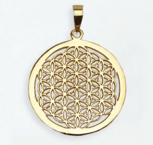 Amulett - Blume des Lebens gold